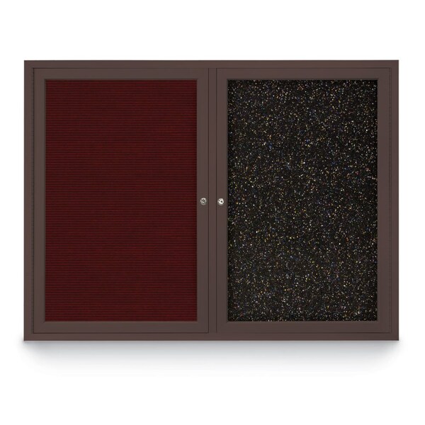 Corkboard, Med Grey /Bronze, 48" x 36"
